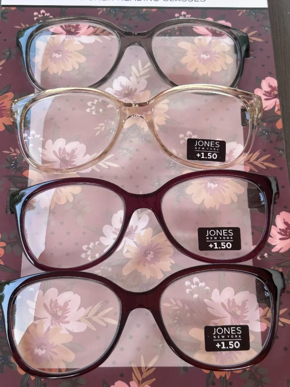 Jones New York Designer Reading Glasses 4-Pack (+1.50)